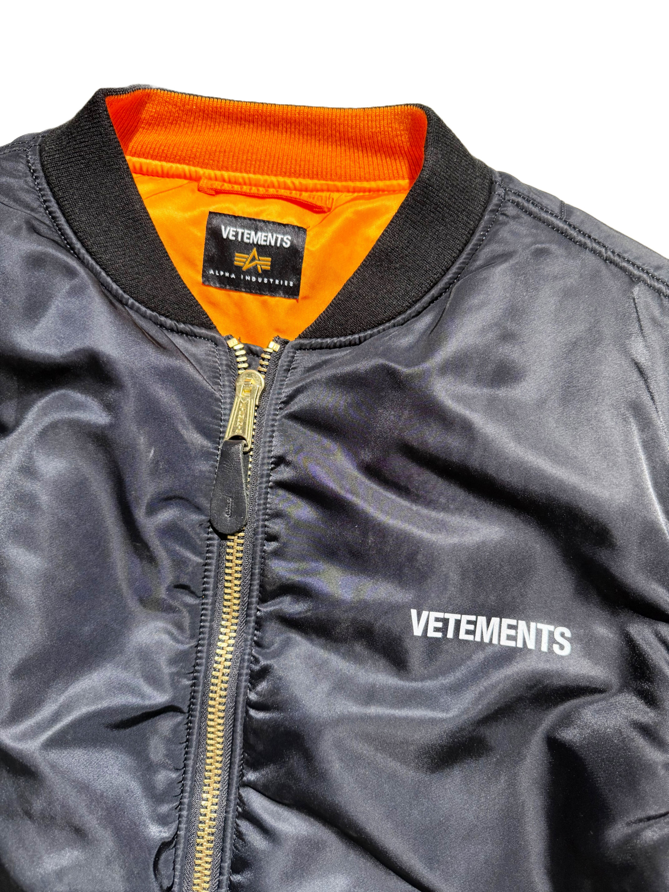 ジャケット・アウター VETEMENTS ALPHA 18SS BOMBER JACKET MA-1 Vetements x Alpha Industries Limited Edition Bomber Jackets
