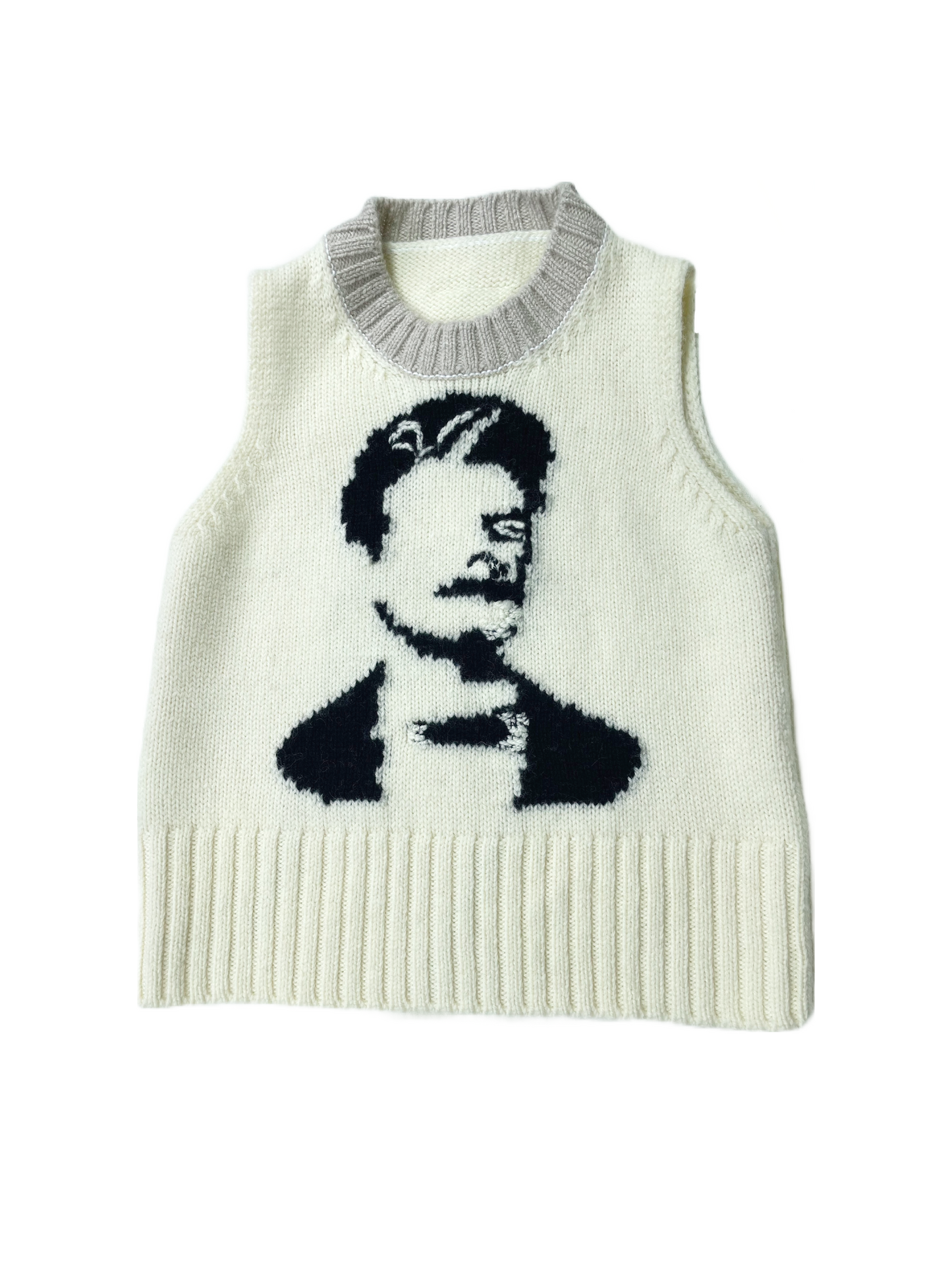 Margiela MM6 Face-Intarsia Wool Vest