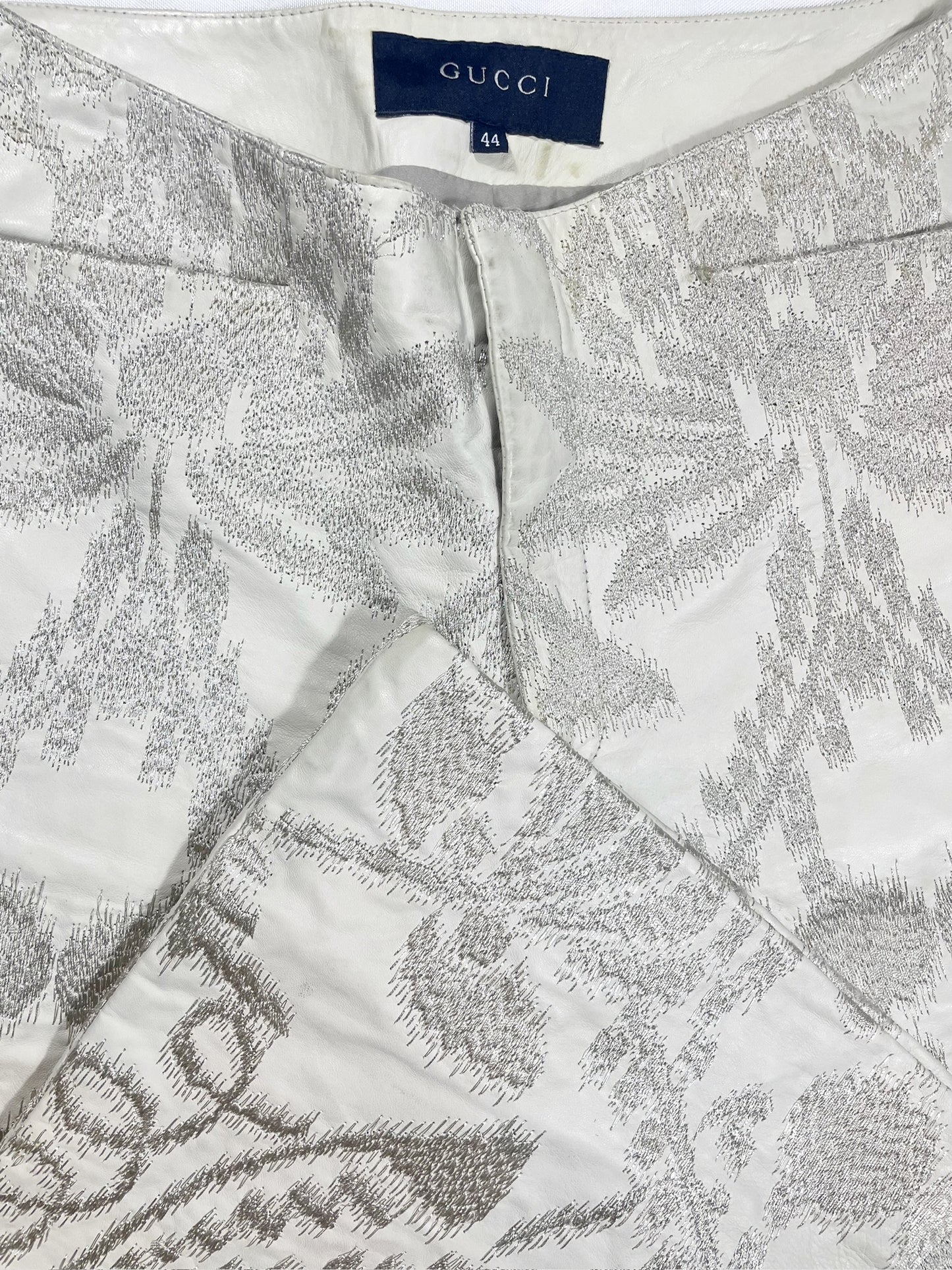 Gucci by Tom Ford SS2000 Ivory Jacquard Pants