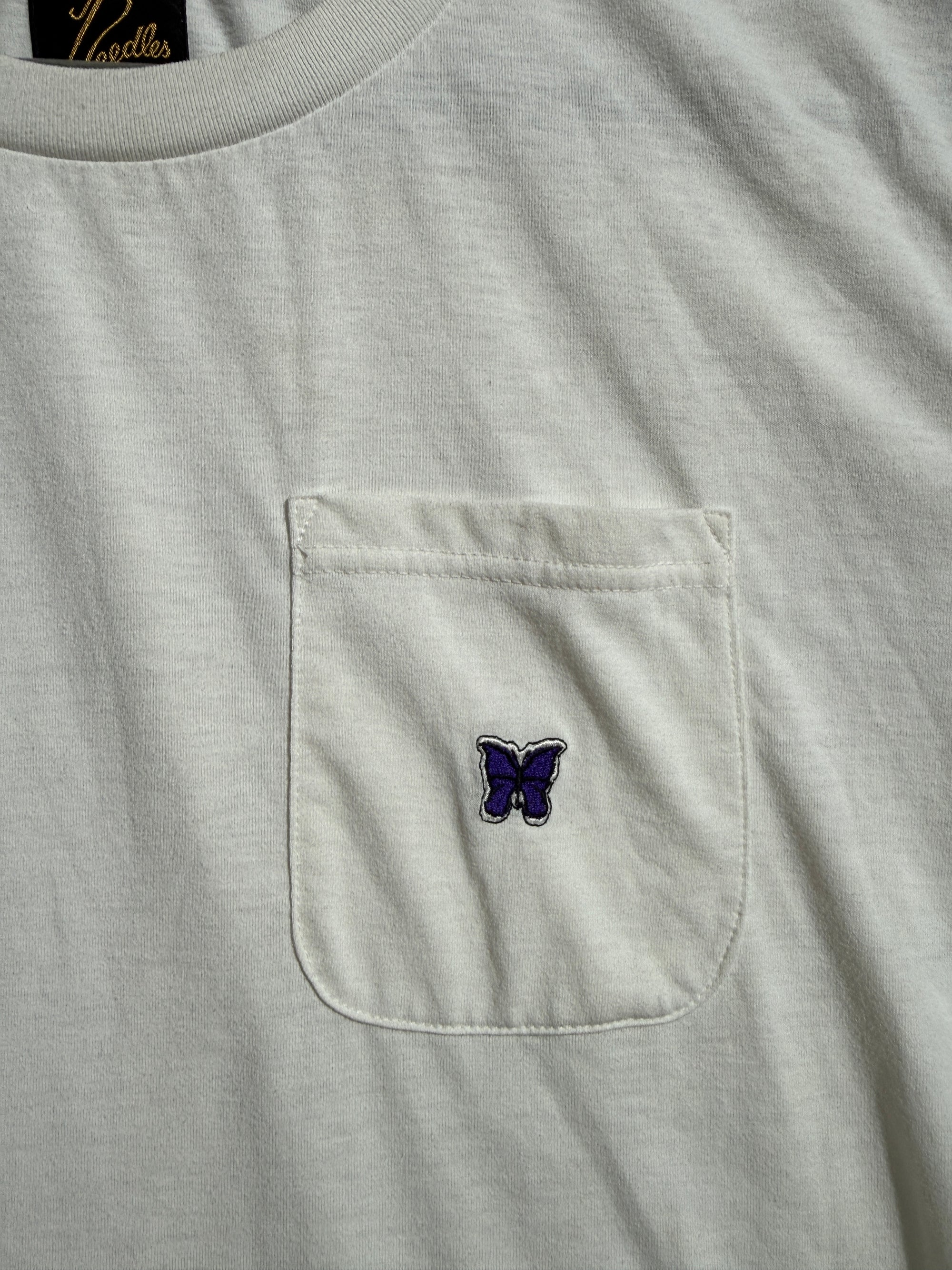 Needles Butterfly Logo White Tee