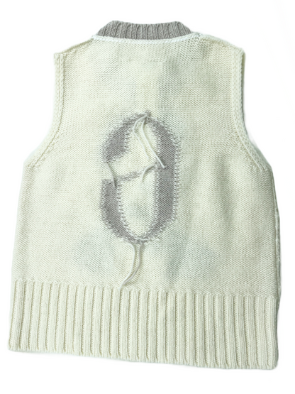 Margiela MM6 Face-Intarsia Wool Vest