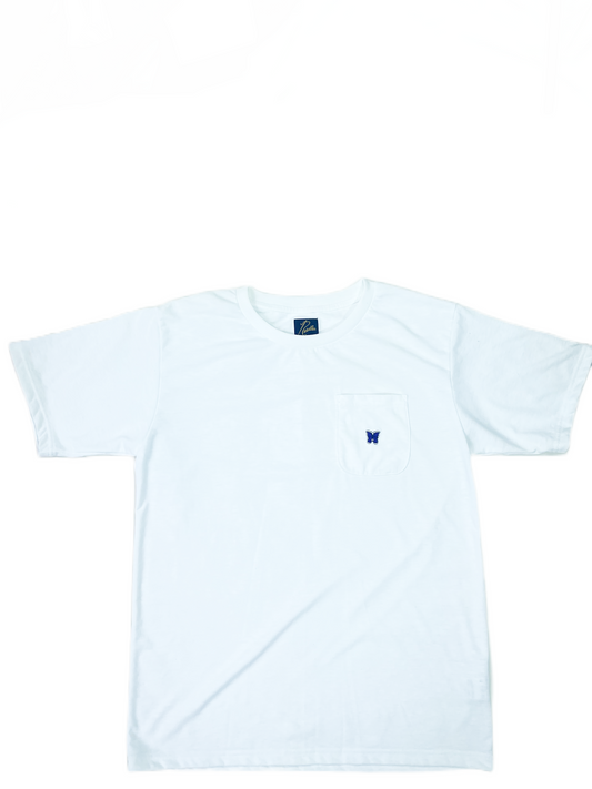 Needles Butterfly Logo White Tee